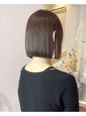 ☆ミニマルボブ×チャコールグレー×髪質改善×地毛風カラー