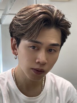 ルーシー 渋谷(LUCEY) センターパートフェザーパーマシャドウパーマメンズパーマ