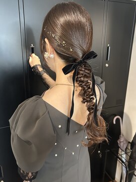 シンス 銀座(since) ヘアセット/ヘアアレンジ/編みおろしアレンジ/参列ヘア
