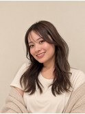 愛されロングスタイル　ベージュカラー　巻き髪