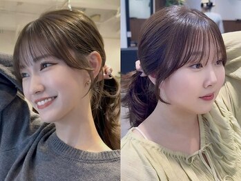ビューネオ(VIEW NEO)の写真/【谷町4丁目駅前】トレンドレイヤーカットで結んでも可愛く♪前髪・サイドの1ミリまでこだわる小顔カット◆