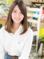 カバーヘア ブリス 戸田公園西口店(COVER HAIR bliss)&nbsp;*bliss戸田公園*斜めバング×ナチュラルエアリーストレートa