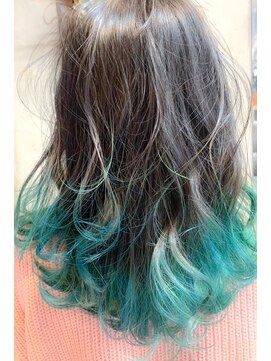 トップス TOPS エメラルドグラデーションカラー