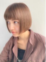 ネイヴィル(navile)&nbsp;ミルクティーベージュ小顔ストレートミニボブ