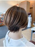 スッキリとまとまりのあるショートボブ