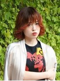 〈Baden西谷店〉外ハネイヤリングカラー裾カラーAラインボブ