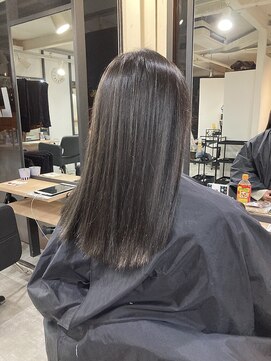 ラフ 難波店(LAFF) #黒髪#ボブルフ#ネビージュ#小顔#ワンレン