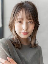 ケアリー 成増(Carelly)&nbsp;大人かわいい前髪セシルカットココアブラウンフリンジウェーブ
