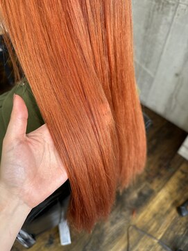 ガルボヘアー 名古屋栄店(garbo hair) オレンジカラー10代20代ケアブリーチハイトーンツヤ髪