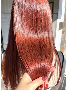 ミルバイアンフィニー(MIL by INFINI) ローズレッド×艶々ロング