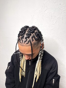 ヘアサロン エフ 渋谷(F) エクステデザインコーンロウ