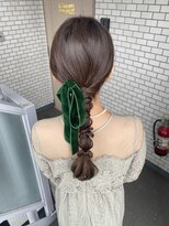 タイトヘア　タイトポニー　ローポニー　参列