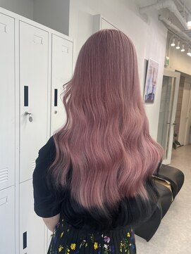 ペレ 渋谷(PELE) デザインカラー/レイヤーカット/ウェットヘア/オリーブベージュ