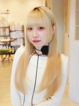 ヘア ルミナス バイ フォルテ(HAIR LUMINAS by FORTE) こなれミディ/前髪/黒髪/ボブルフ/ネビージュ/小顔/ワンレン