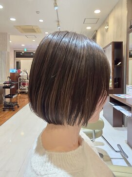ヘアメイク アリエス 岩切店(HAIR MAKE aries) コンパクトなシルエットのミニボブ 岩切 仙台 タッセルボブ
