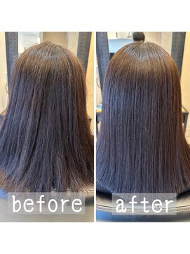 グロス(gloss) 【箕面豊中】髪質改善縮毛矯正ビフォーアフター