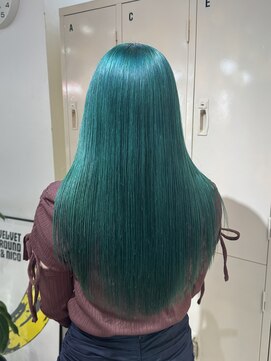 デート 下北沢(DATE) ★ 艶髪ダブルカラーグリーンカラー Ribbonトリートメント★