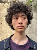 海外風大きめハードパーマメンズパーマミディアムパーマ