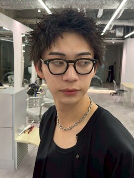 ベイルーム(BAYROOM by HONEY omotesando) ナードスパイキーショート/ピンパーマ/黒髪/ブルーブラック1