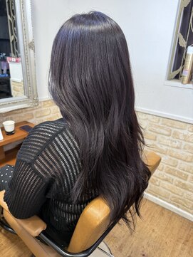 カミケン 黒岩店　kamiken・ ブリーチ無しのダークラベンダーカラー