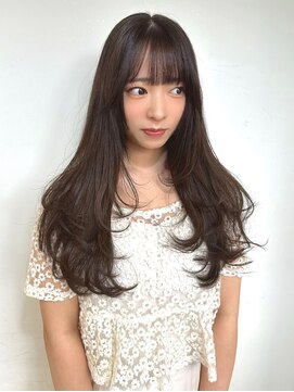 オーガスト ヘア ネイル(AUGUST hair nail) 無造作ワンカールレイヤー×オリーブ【横浜駅】