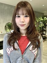 ハウ 心斎橋(how)&nbsp;大人可愛い艶髪秋色カラーベージュくびれウルフロングレイヤー