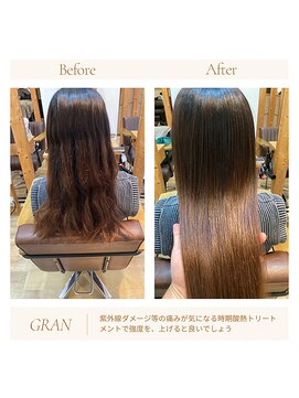 グランバイ アトリエドングリ(Grand × AtlierDonguri) お客様髪質改善データ1891（アルカリ酸熱）