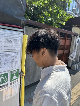 アース 天満橋店(HAIR & MAKE EARTH) 20代◎波巻きスパイラルパーマ×マッシュで韓国風モテヘア