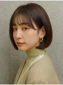 丸みショート前髪あり大人可愛いショートヘア