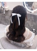 ハーフアップ【クランソア】ヘアメ/ヘアセット/心斎橋