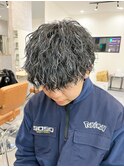 スペインカール/スパイラルパーマ/波巻きパーマ/フェード/メンズ