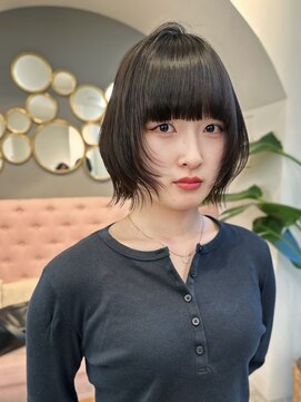 サンド 大阪梅田(sand) ココアベージュ/オリーブグレー/小顔/大阪/梅田/レイヤーボブ