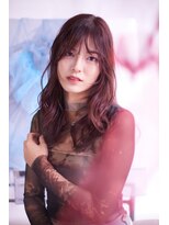 サラビューティーサイト 志免店(SARA Beauty Sight)&nbsp;【志免】韓国風レイヤー/コテ巻き風パーマ/チェリーピンク