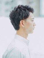 セブンルックス(7LOOKS) 【7LOOKS men's】 爽やか★前髪アップショート/アッシュブラック