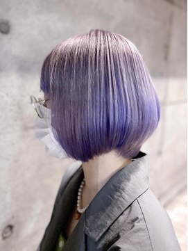 クレドガーデン 浦和店(CRED GARDEN) 小顔ミニボブ×ブルーバイオレット裾カラー×ショートボブ/浦和