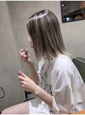 バレイヤージュ、ハイライト、グレージュ、ショコラアッシュ