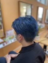 ヘアーフェイスカラーバー(hair face COLORBAR) 鮮やかな青カラー