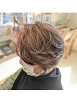 ヘアメイク アージュ 大野城 下大利店(HAIR MAKE age) 白髪活かしカラー×インナーピンク　30代40代50代60代