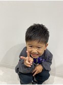 男の子カットキッズカット刈り上げアップバングショート