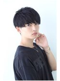 メンズヘア黒髪マッシュ