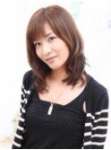 大人可愛いナチュラルカール ～イザドラレイヤーで小顔カット～
