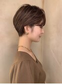 ミルクブラウン/ダークパープル/ナチュラルショート/夏/町田
