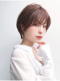 say.黒髪ボブルフネビージュ小顔ワンレンミルクティーベージュ