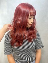 ヴァイス 渋谷店(VAICE)&nbsp;レッドカラー/レイヤーカット/韓国風カラー