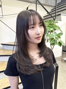 ミリ(mm) レイヤーカット オリーブベージュ カラー 韓国 髪質改善 仙台