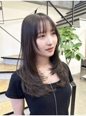 レイヤーカット オリーブベージュ カラー 韓国 髪質改善 仙台