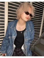 天神美容室&nbsp;【KASUMI天神美容室】ハイトーン×海外レイヤー×ミルクティー