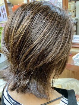 美容室 ラ ポチムの写真/【カット+カラー¥6800】定期的なメンテナンスが必要な白髪染めだから毎月通える嬉しい価格が大好評◎