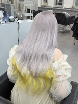 シェイロ(Cielro)&nbsp;ホワイトカラー×エンドカラー黄色☆ハイトーン