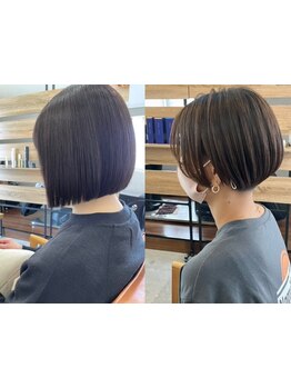 【江戸橋駅】顔周りや襟足の形までこだわる事で、どこからみても美しい似合わせショートにします♪